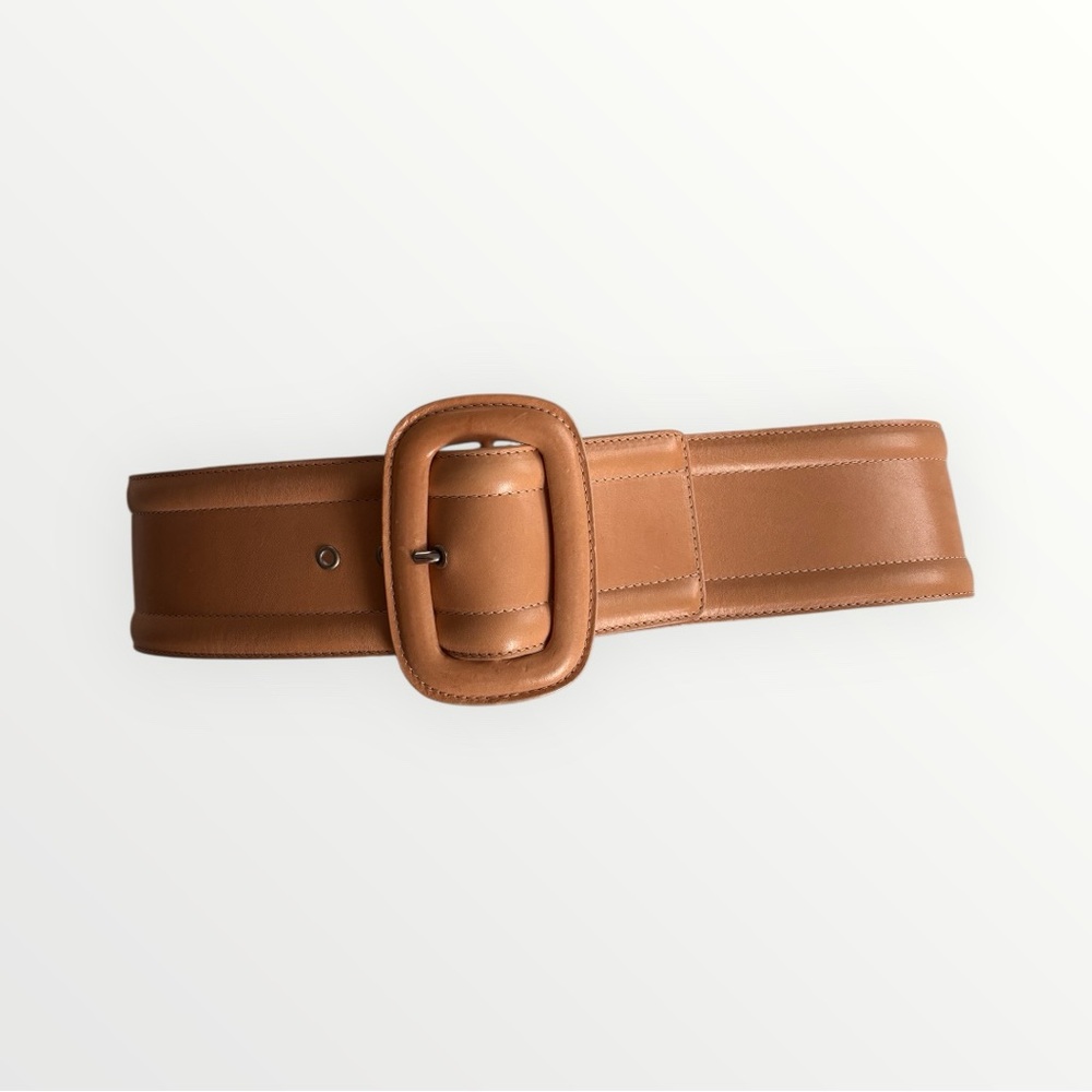 Michael Kors Leather Wide Belt Large